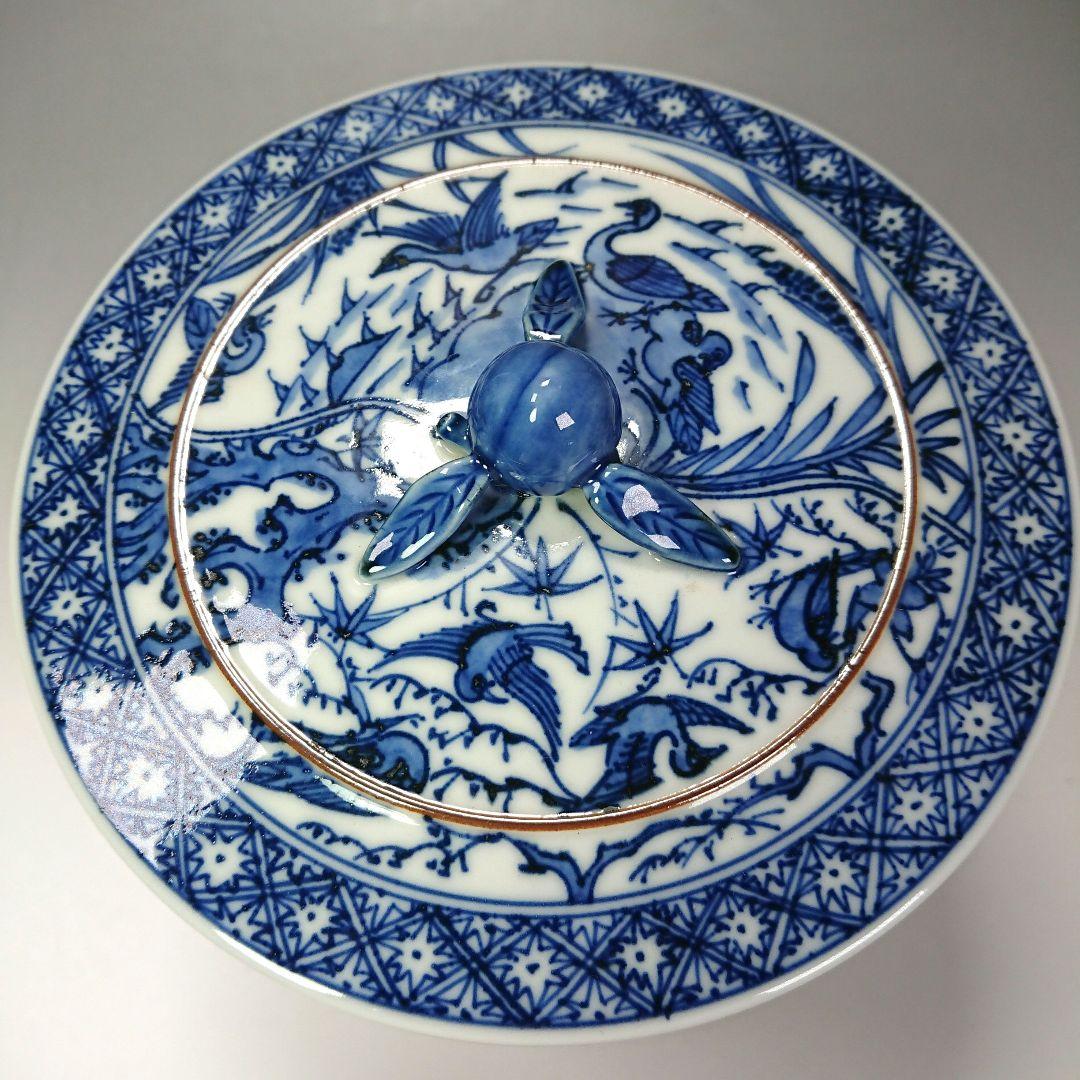 Ｓ２４６ 水指 『祥瑞花鳥画』『叶松谷造』『桃摘み』共箱 茶道具