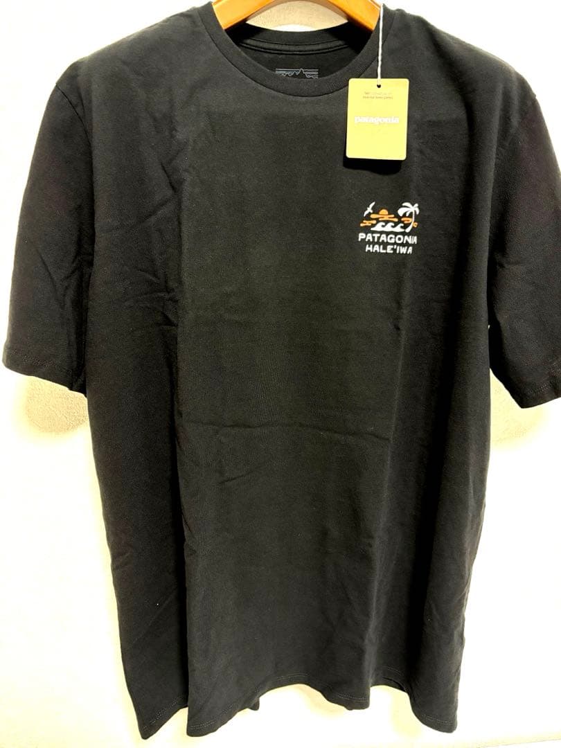 パタゴニア Tシャツ Lサイズ ハワイ ハレイワ限定 黒 バックロゴ 希少