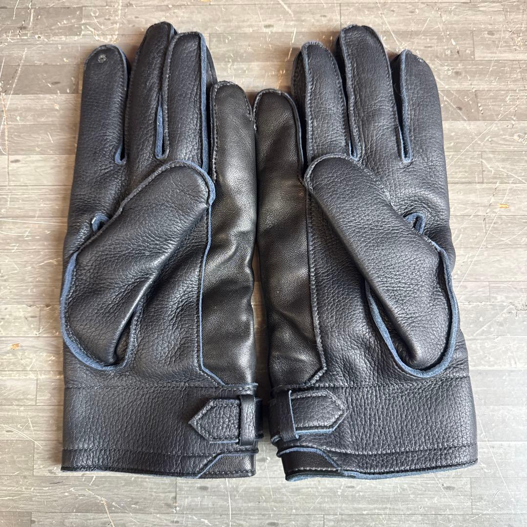 エルメス メンズ レザー グローブ ブラック 手袋