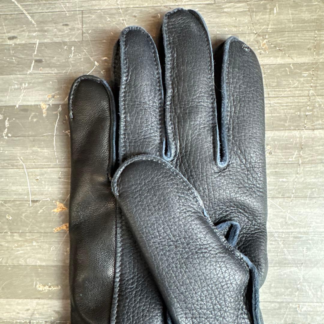 エルメス メンズ レザー グローブ ブラック 手袋