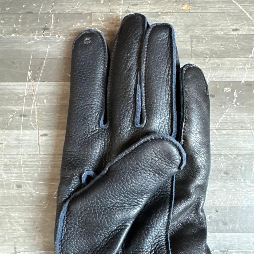 エルメス メンズ レザー グローブ ブラック 手袋