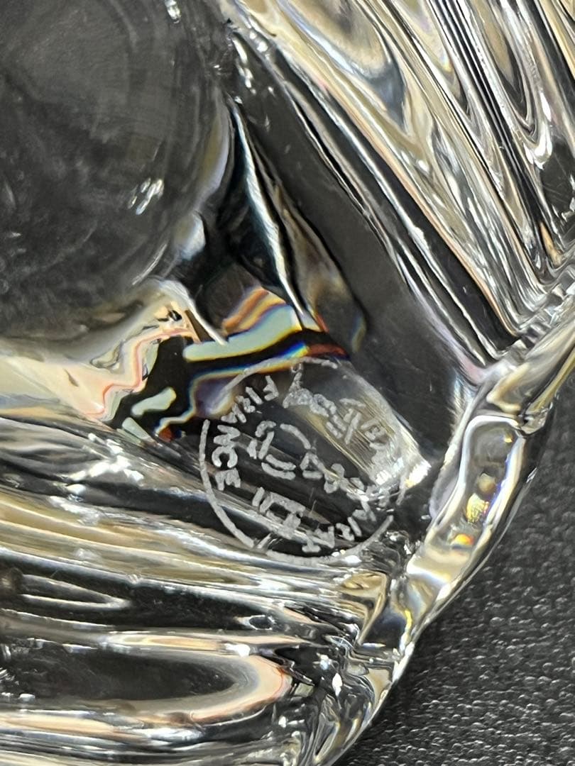 【美品】【縁起物】バカラ Baccarat カエル 置物 ペーパーウェイト