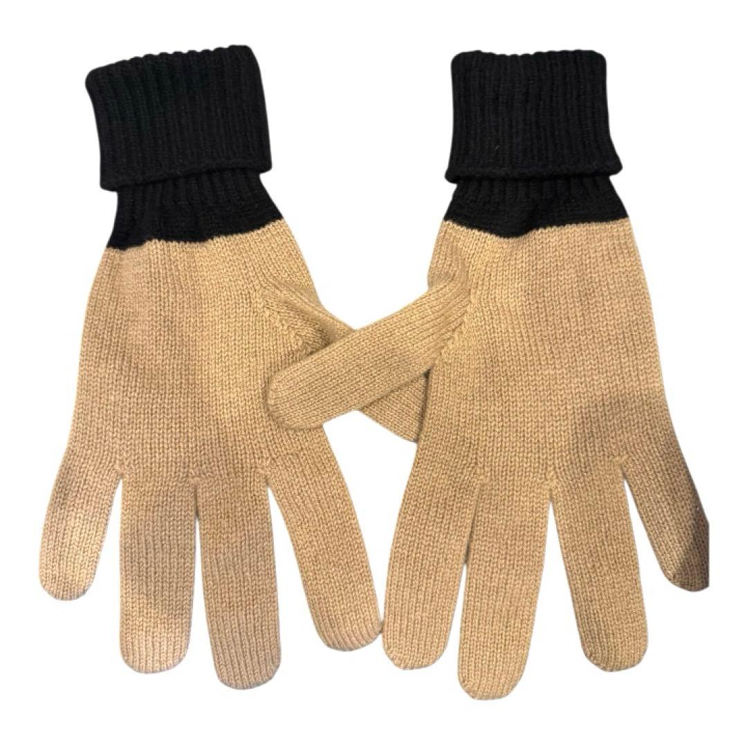 【未使用品】BURBERRY バーバリー　カシミヤグローブM/L ベージュ