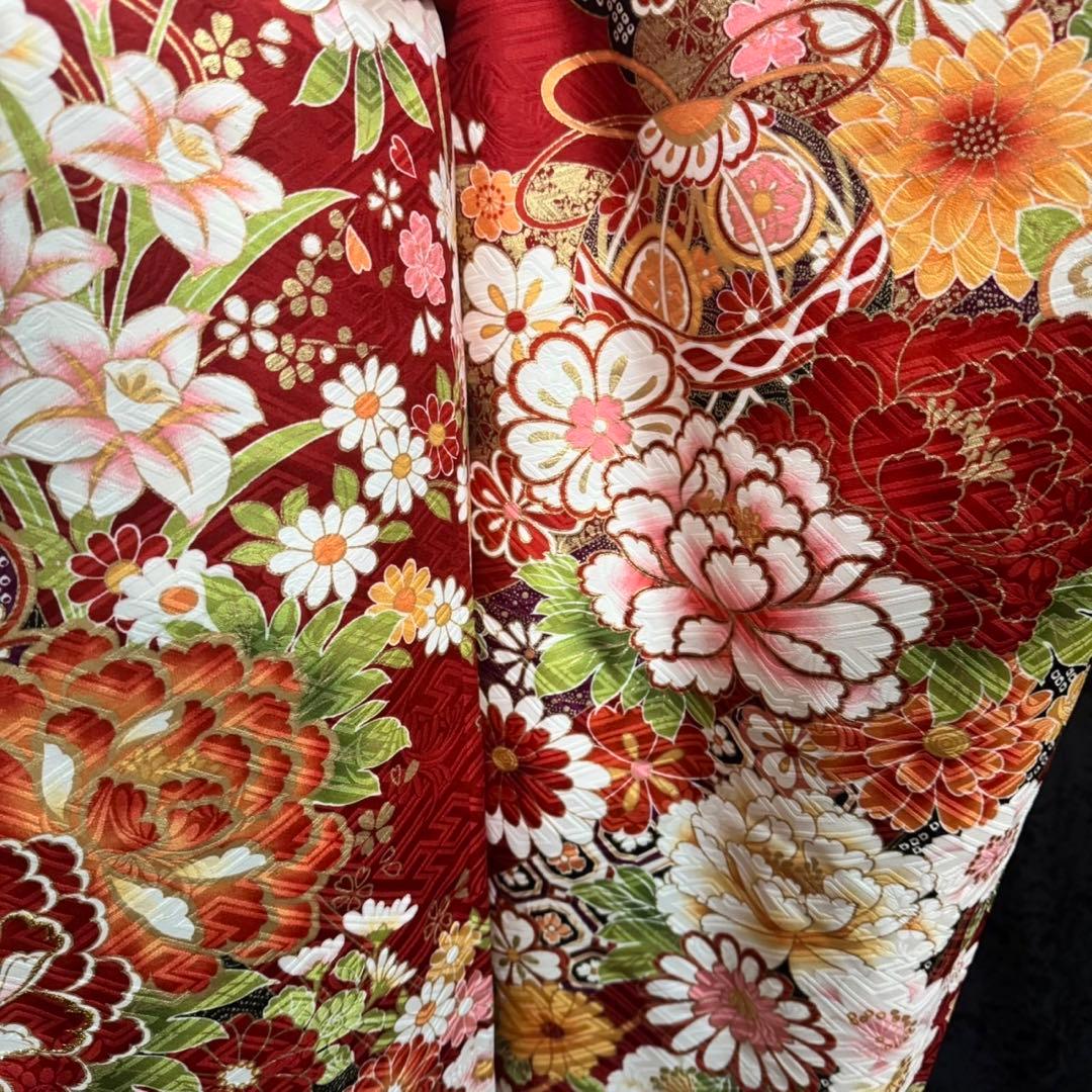 美品　古典　地紋　金彩　刺繍　逸品　フルセット　振袖　振り袖