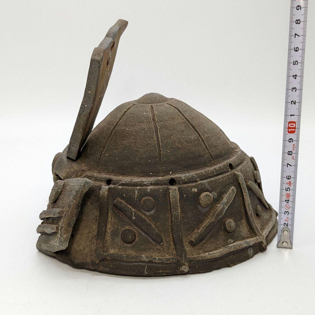 西川政彦 備前焼 兜2種 合箱 カブト 鎧兜 端午の節句 置物 細工物 西川政美