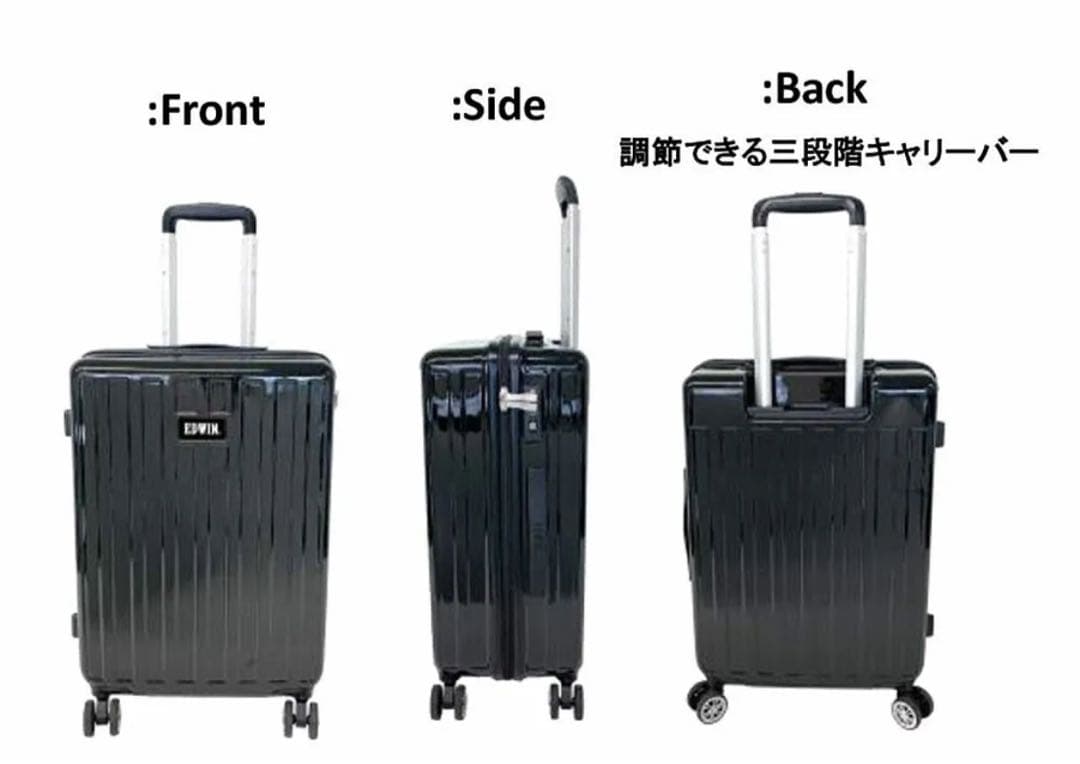 EDWIN エドウィンキャリーバッグ 機内持ち込み4輪ダブルキャスター TSA