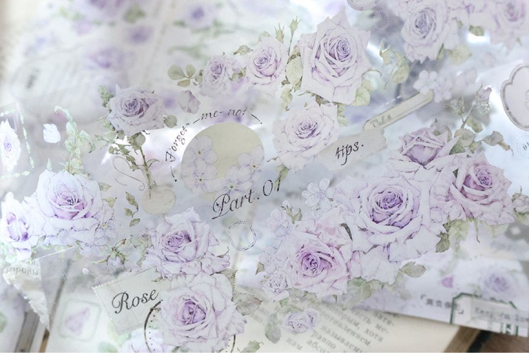 小白家文創《紫雾》海外マスキングテープ　マステ 【1812】