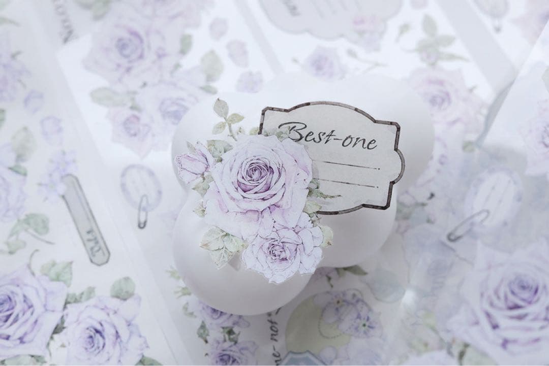 小白家文創《紫雾》海外マスキングテープ　マステ 【1812】