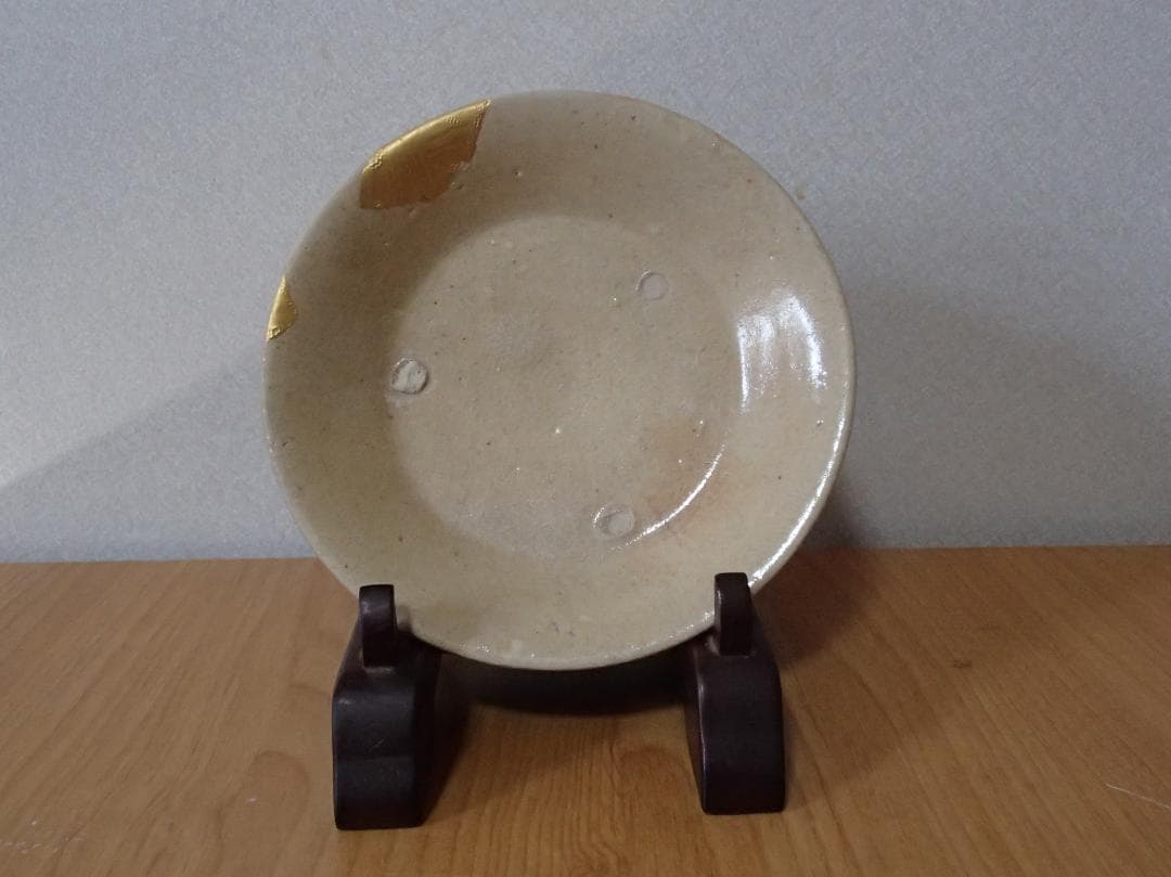 古陶磁　骨董　小皿　金継ぎ　金直し　５枚