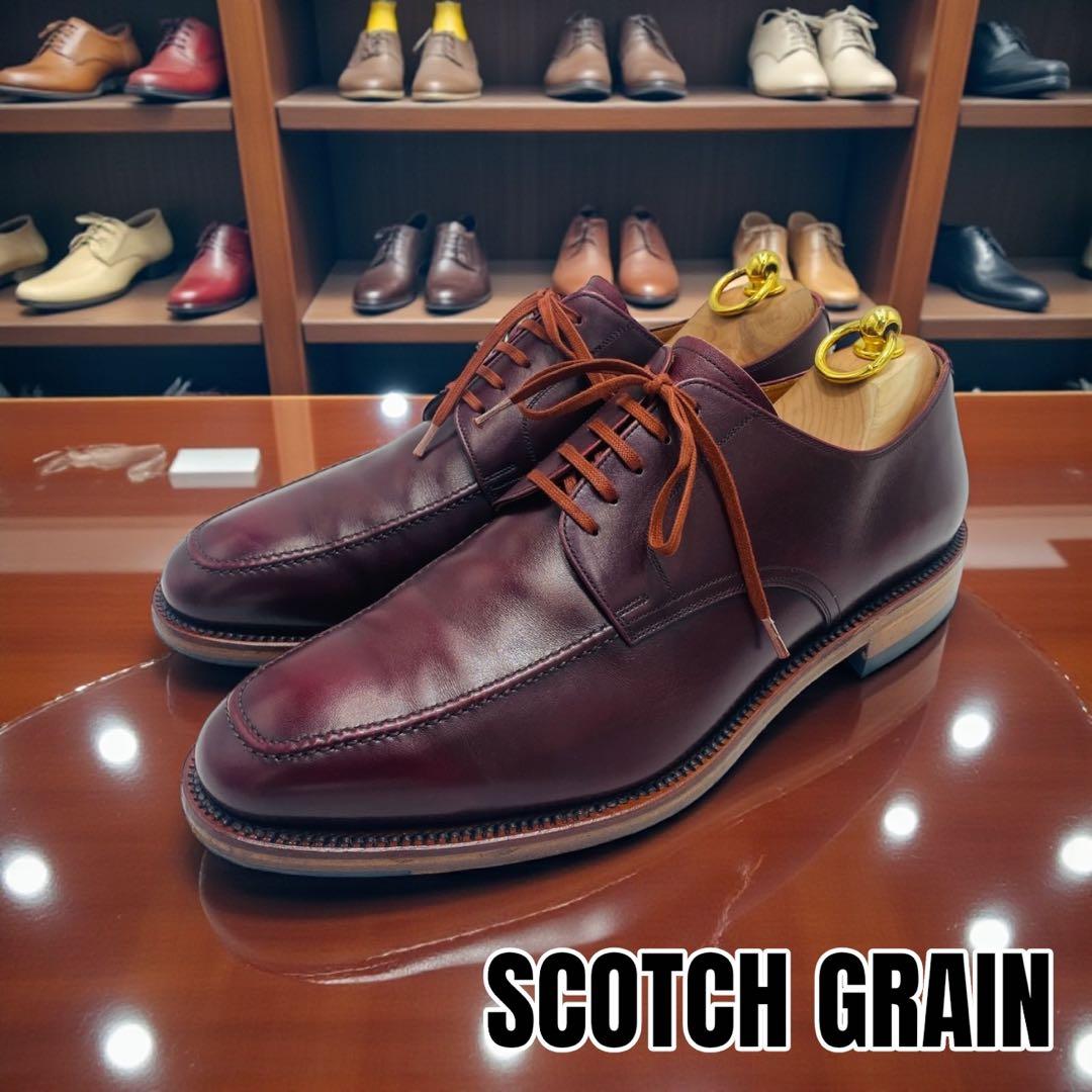 【美品】SCOTCH GRAIN スコッチグレイン Uチップ ダービーシューズ