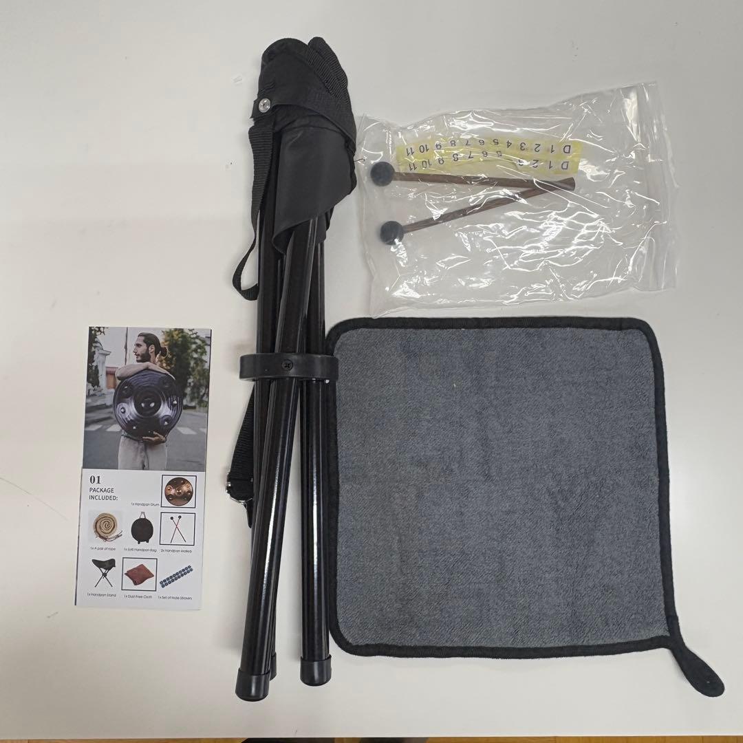 ハンドパン 9音 Dマイナー 18インチ（46cm）440Hz ケース・付属品付