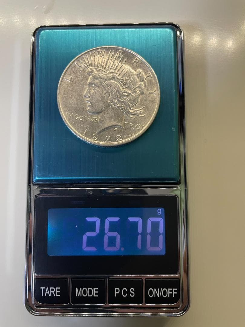 1922年　アメリカ　ピース・ダラー 銀貨