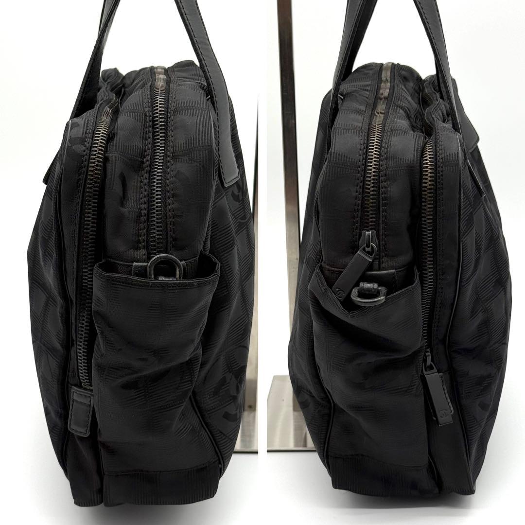 シャネル ニュートラベルライン ココマーク レザー 2way ハンドバッグ 黒