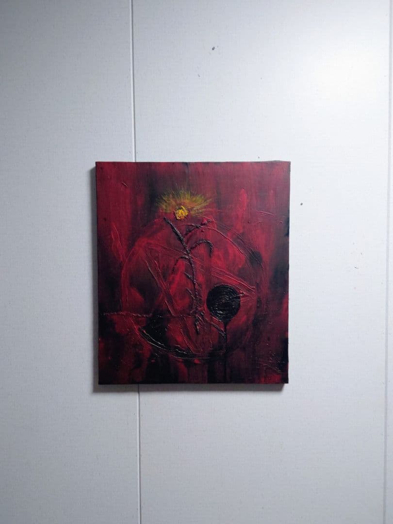 題名：異常者の花 真作　油彩画