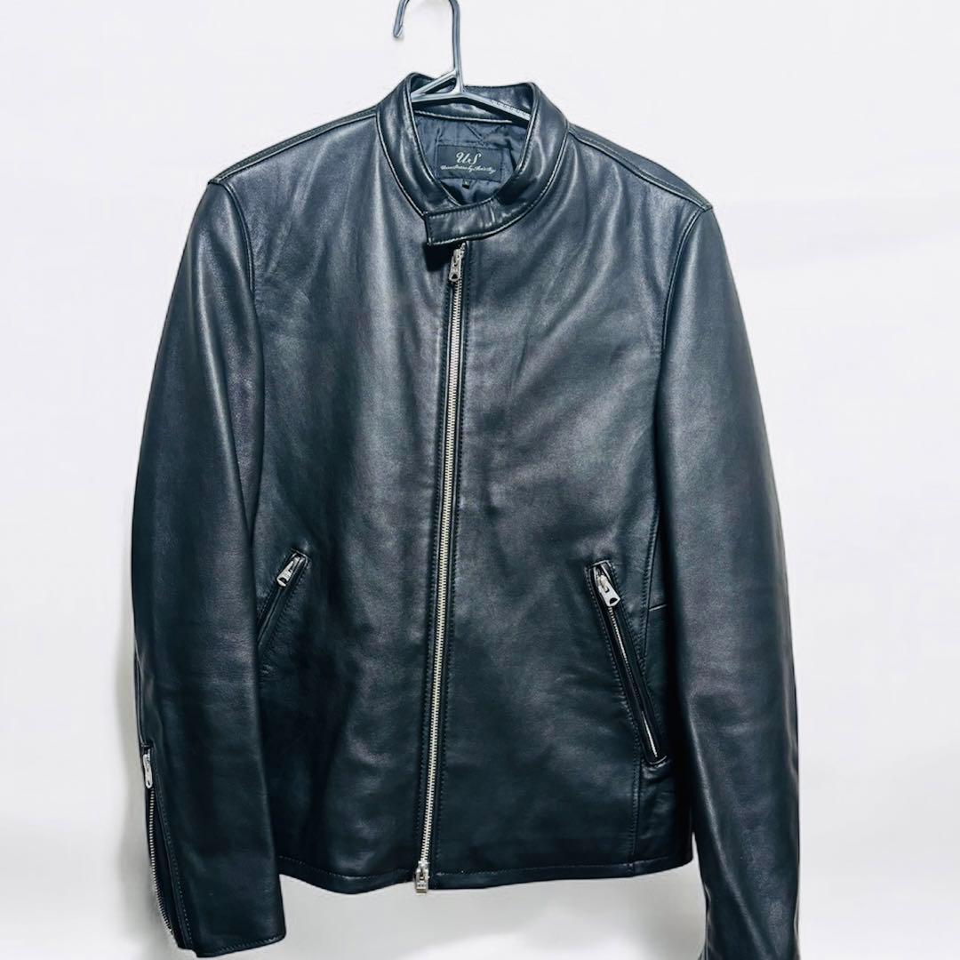 美品‼︎ メンズビギ/US/ラムレザー/ライダースジャケット/シングル/Ｌサイズ