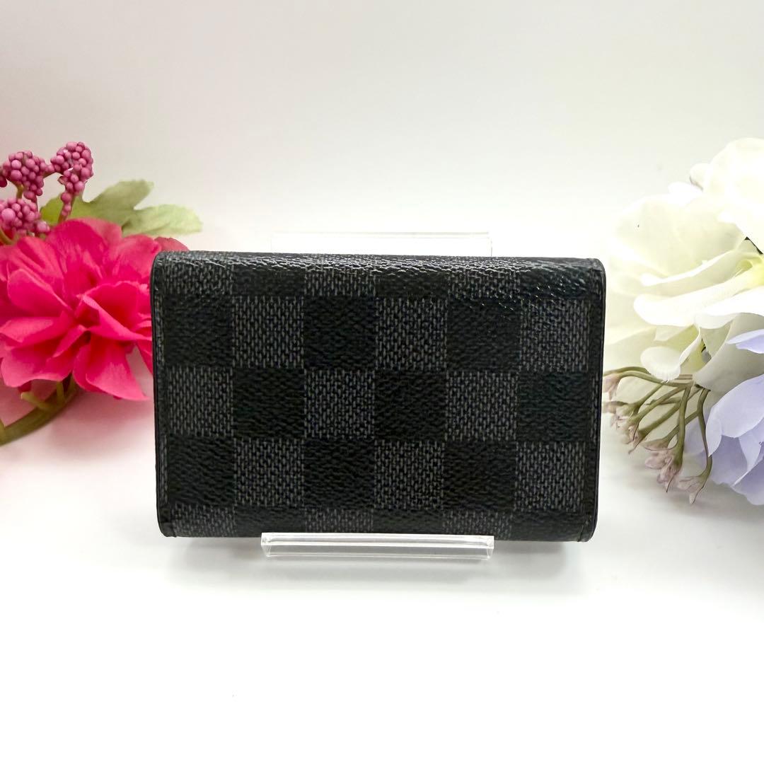 ルイヴィトン　ミュルティクレ6 ダミエ　グラフィット　6連　キーケース　黒