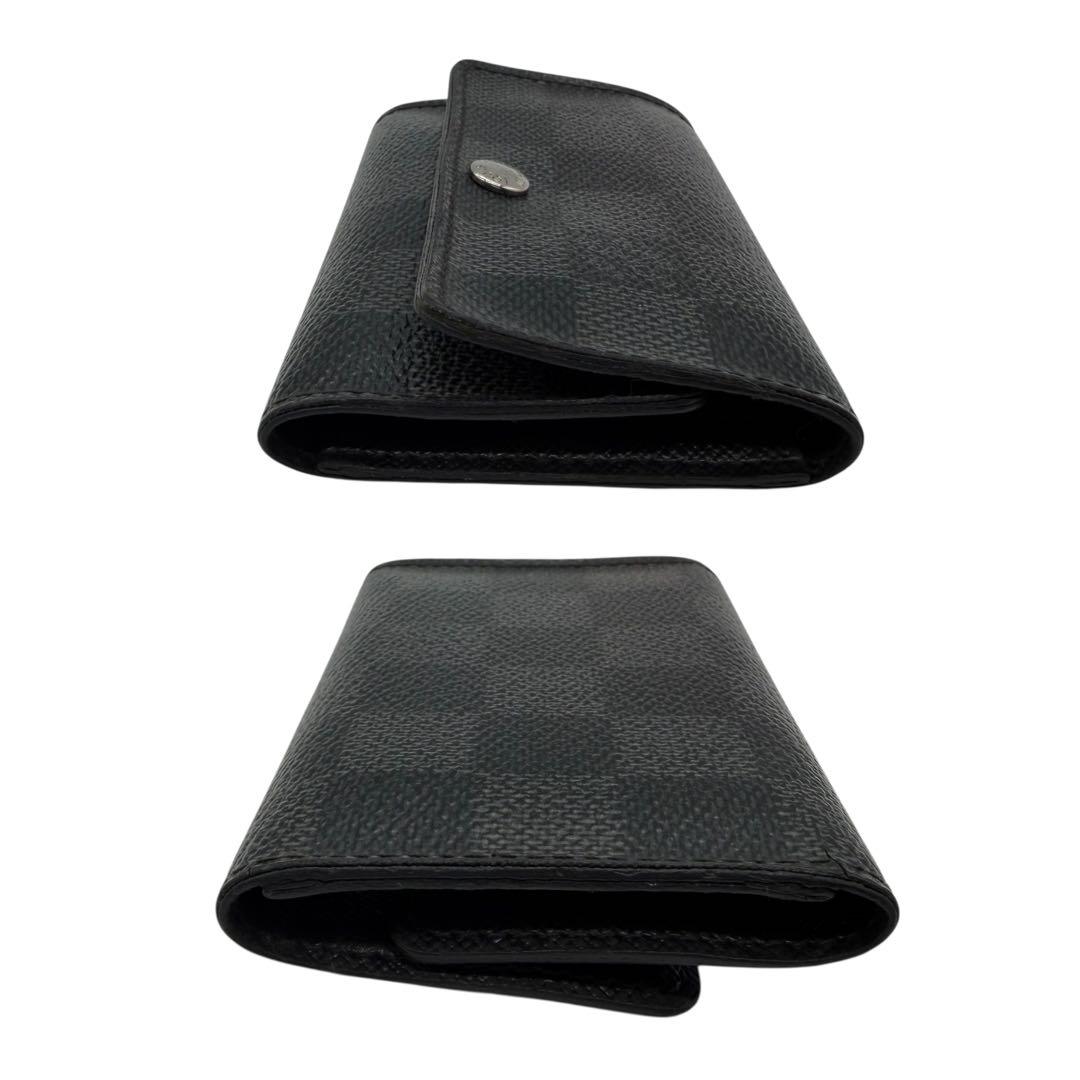 ルイヴィトン　ミュルティクレ6 ダミエ　グラフィット　6連　キーケース　黒