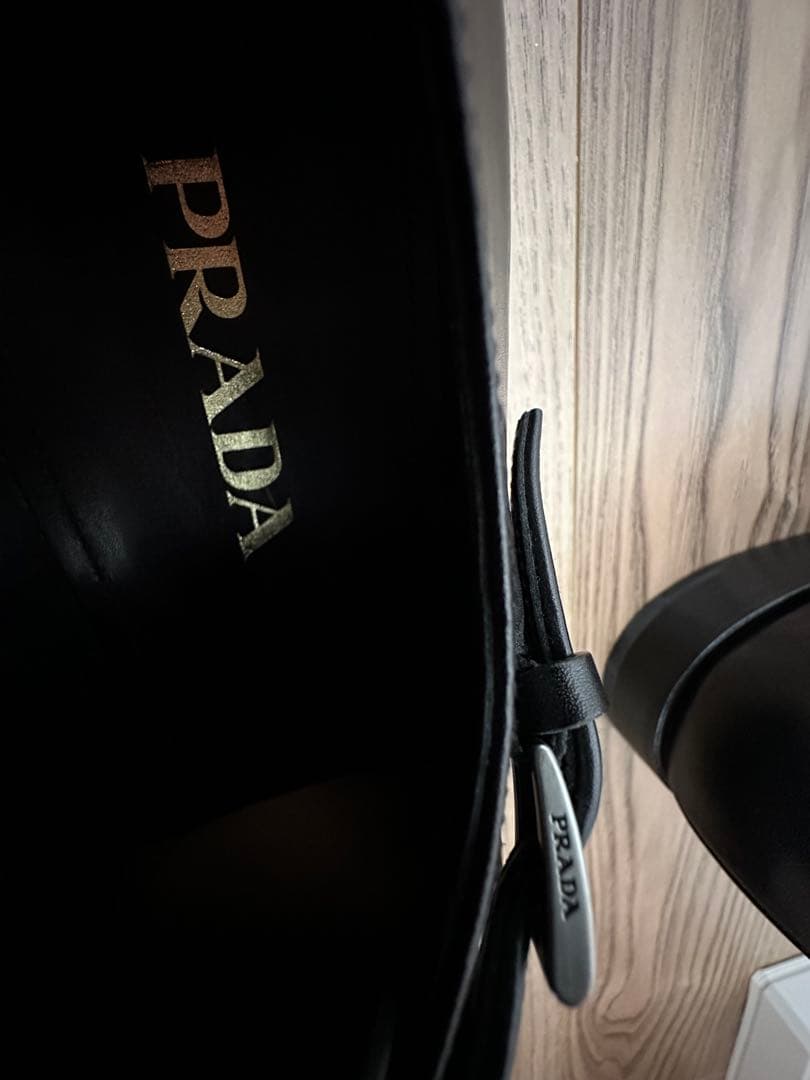 靴 PRADA Double Monk Strap Leather Shoes
