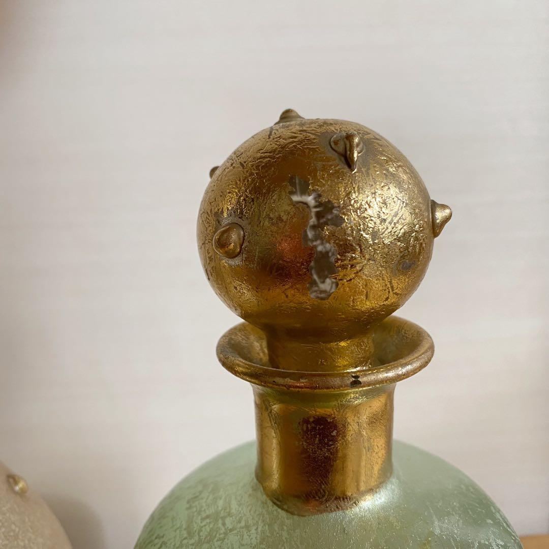 ムラーノガラス ヴェネチアングラス 花瓶とガラスの容器セット