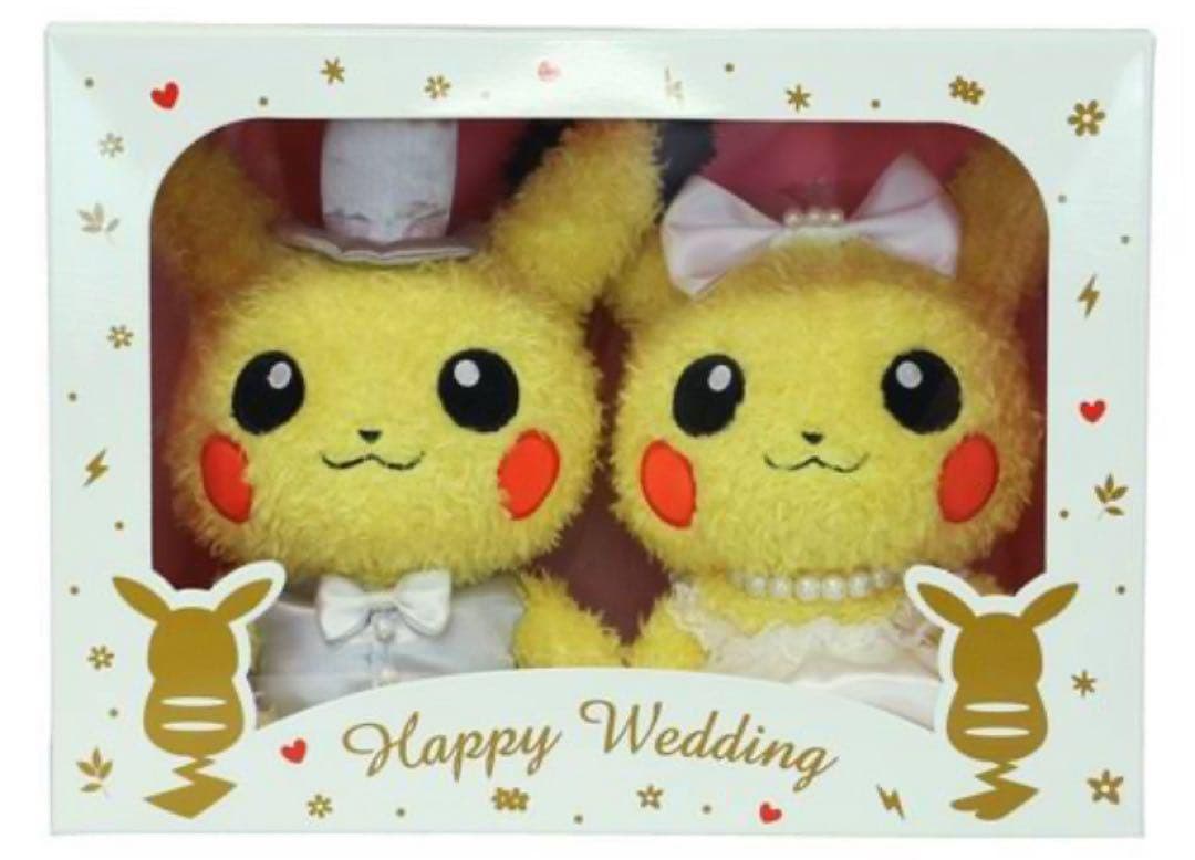 4個 ポケモン もこもこ ピカチュウ ぬいぐるみ ウェディング ウエディング