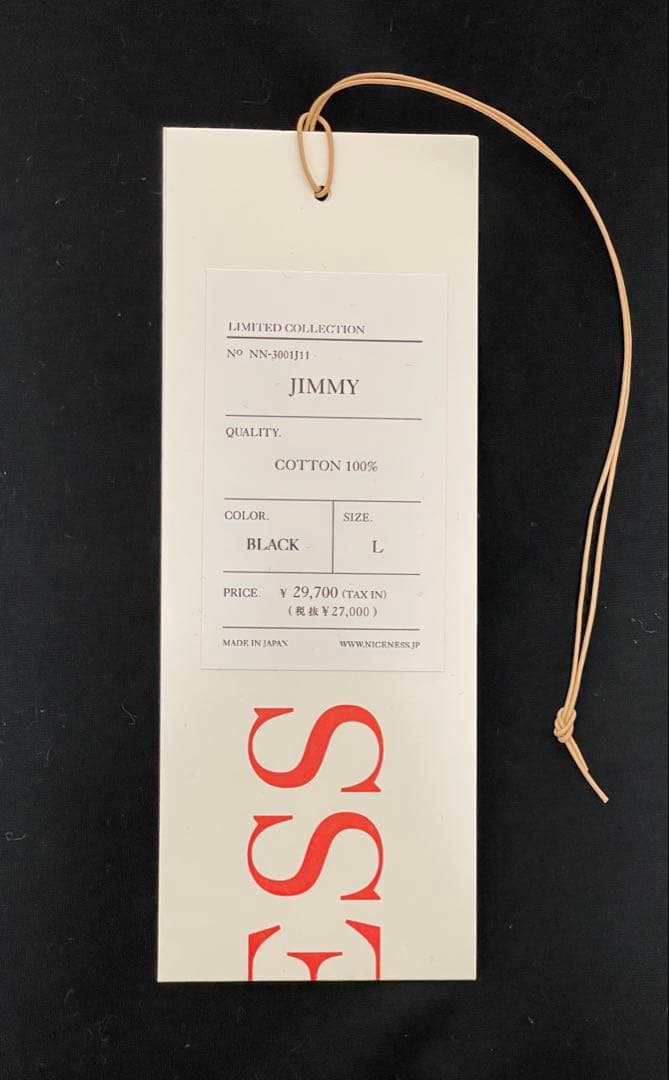 NICENESS JIMMY リンガーTシャツ ブラック Lサイズ