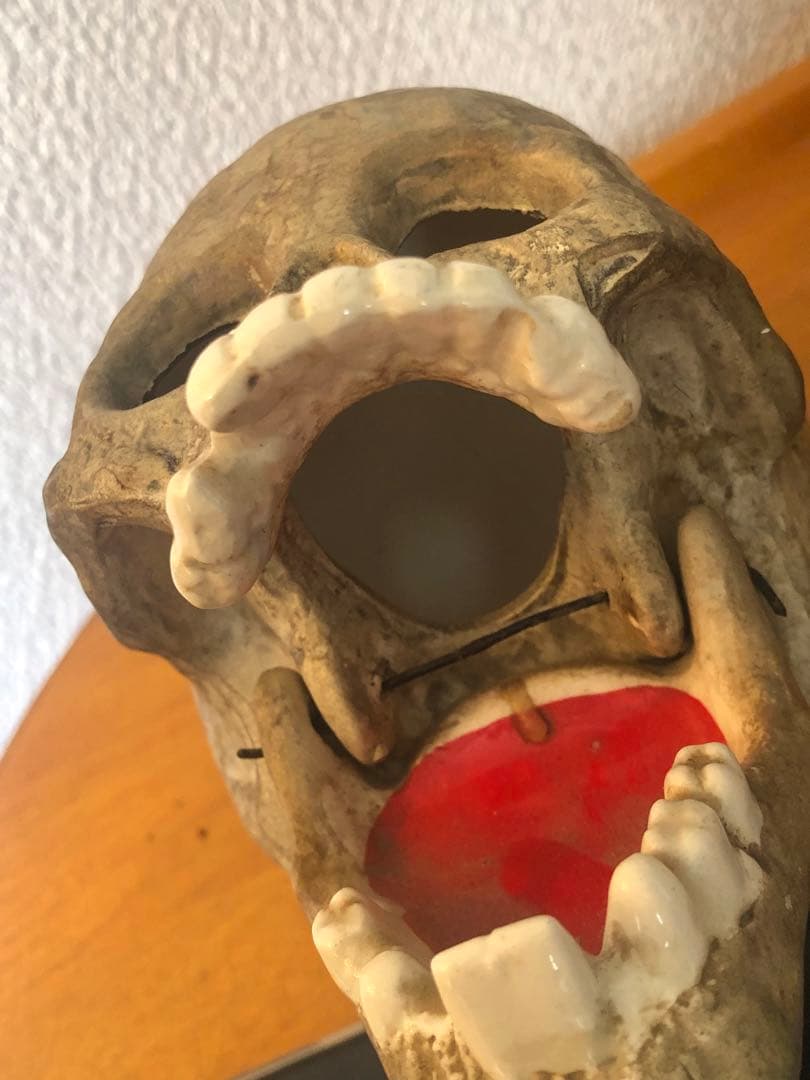 ビンテージ　スカル　髑髏　骸骨　骨董　ミッドセンチュリー　灰皿　アンティーク