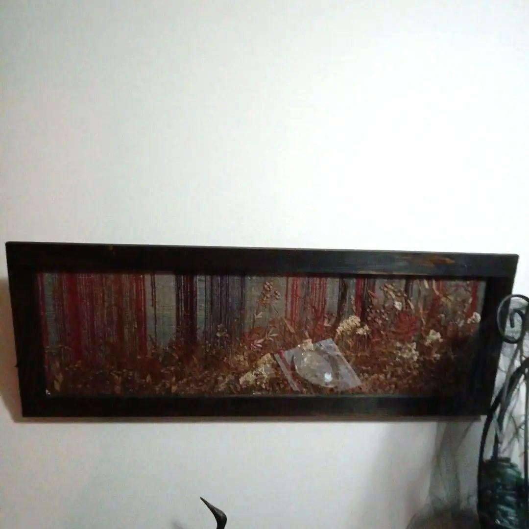 裂織 × ドライフラワー ART 額入り