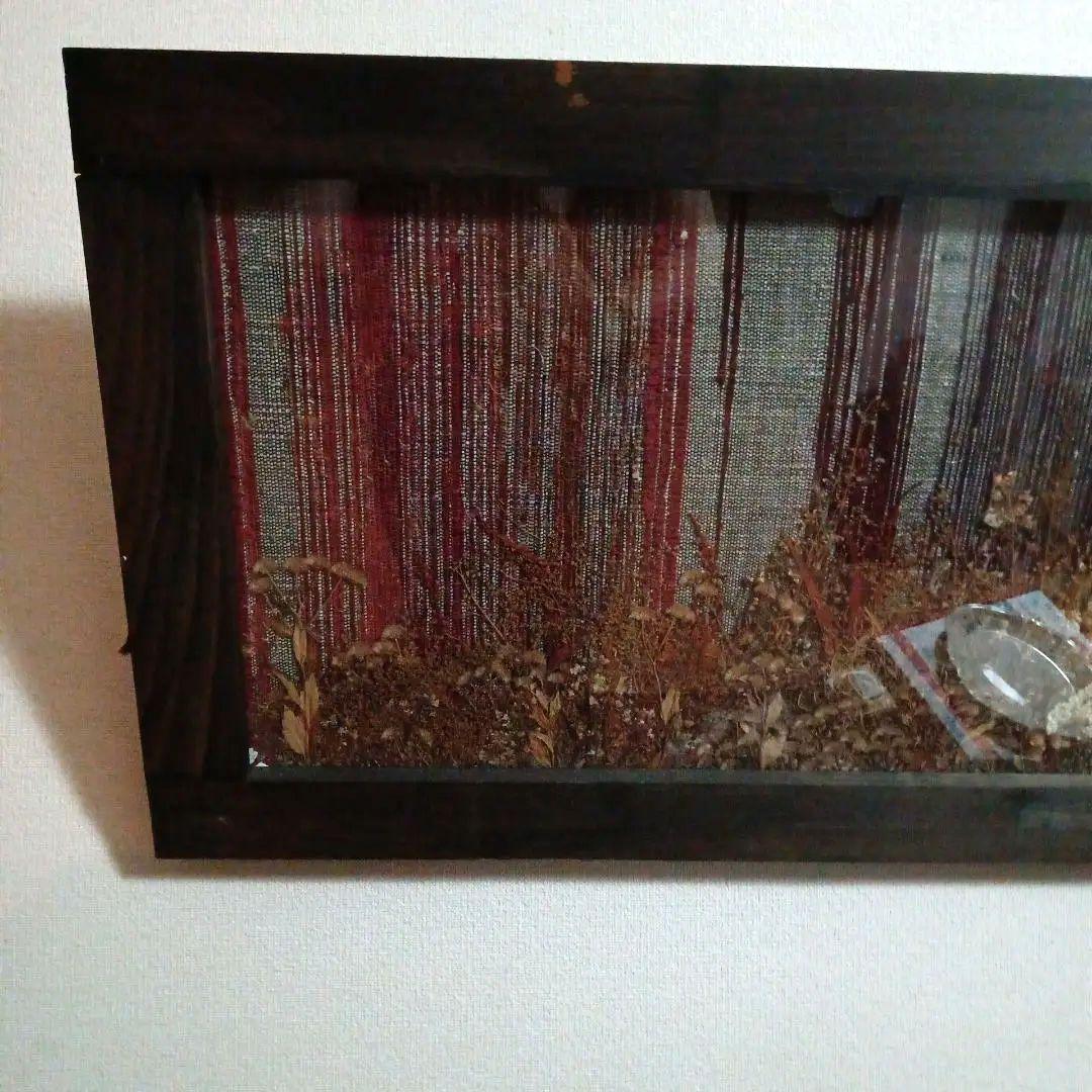 裂織 × ドライフラワー ART 額入り