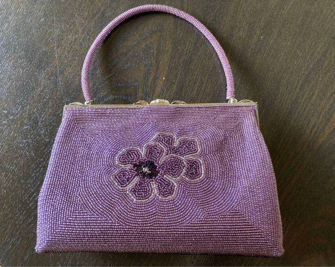 和装　ビーズ刺繍 ハンドバッグ　昭和レトロ　アンティーク