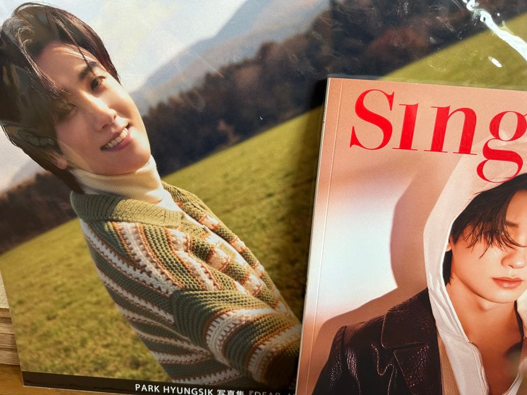 パクヒョンシク　Singls雑誌とビッグプロマイド3枚