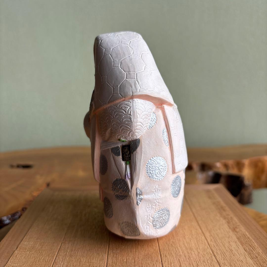 白水八郎作 「翁」博多人形 福岡県無形文化財 共箱