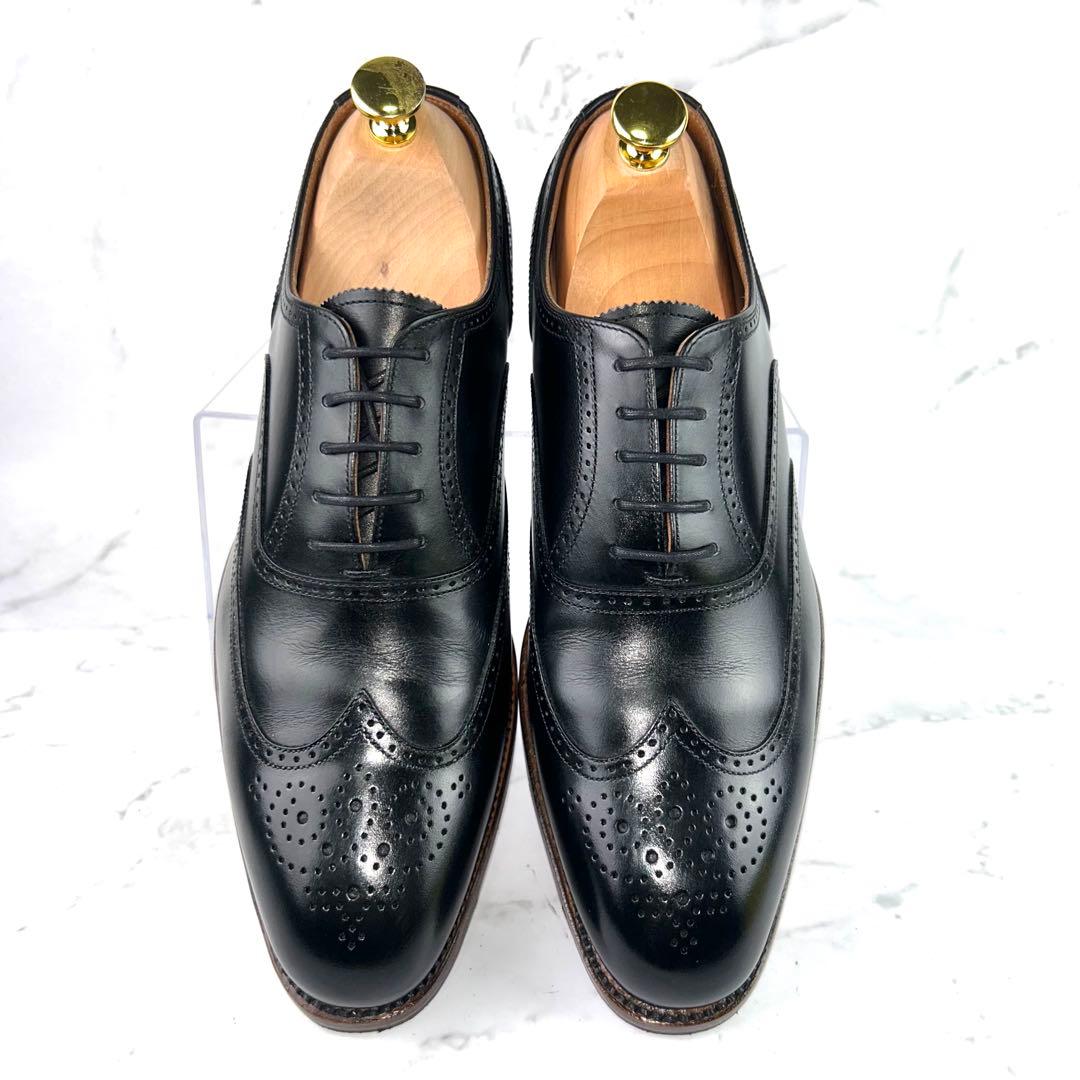 ✨極美品✨ スコッチグレイン ウィングチップ メダリオン 黒 24.5 3E