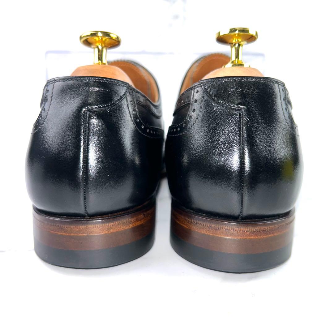✨極美品✨ スコッチグレイン ウィングチップ メダリオン 黒 24.5 3E