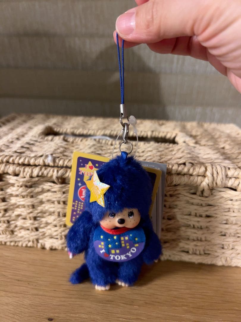 【新品】東京限定 ミッドナイトモンチッチストラップ Monchhichi