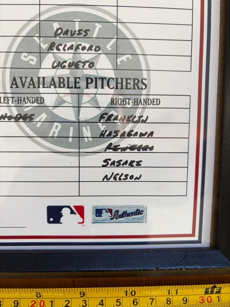 2002年 マリナーズ ラインアップ　カード　イチロー 佐々木　長谷川　Aロッド