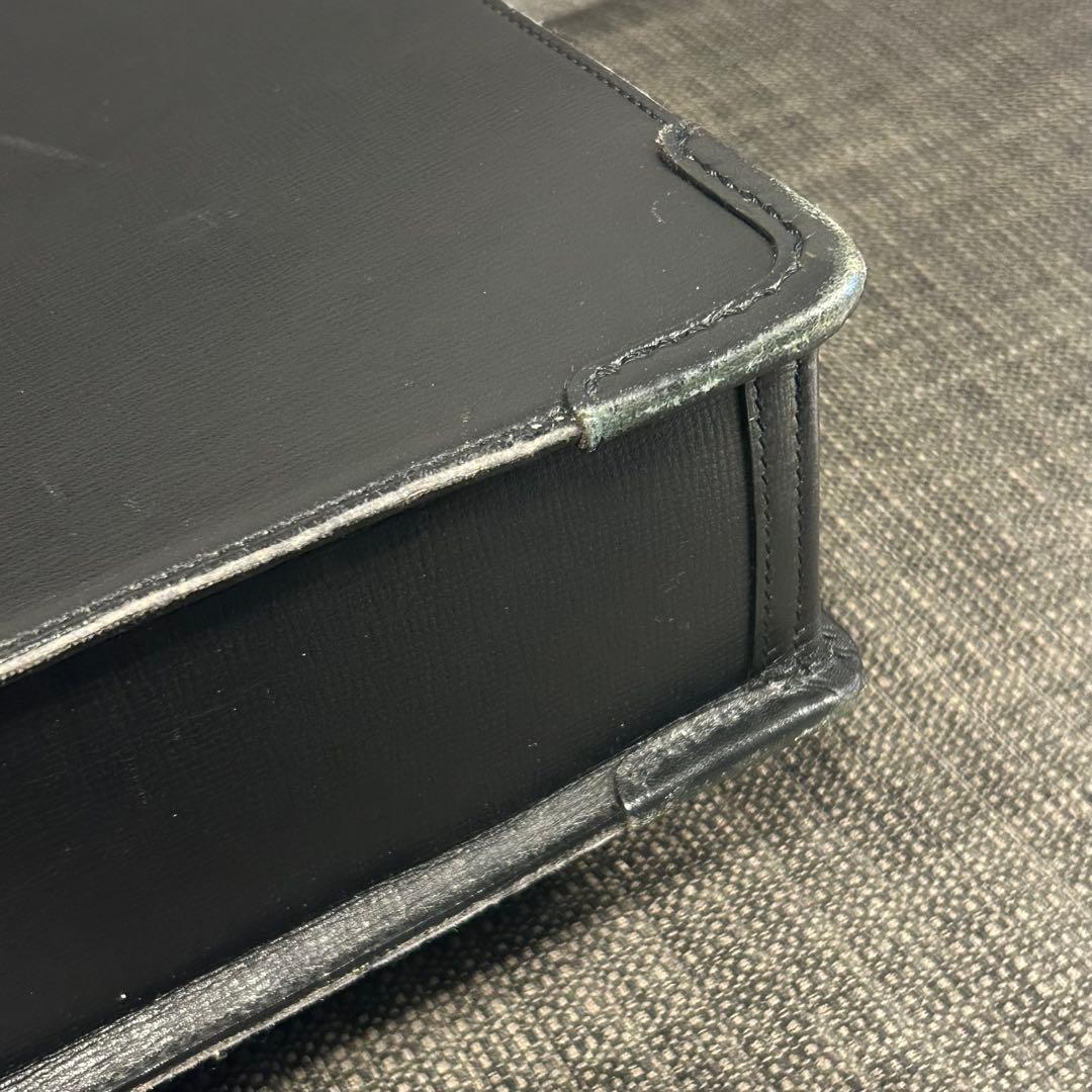 レザー ビジネスブリーフケース 黒