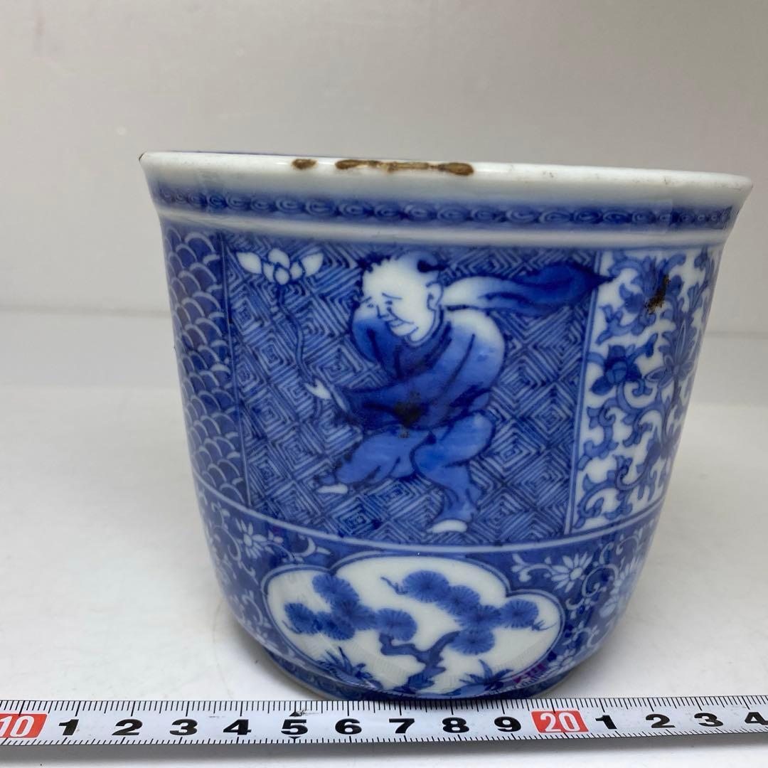 江戸期　極上　染付火入　東さ7-0330①