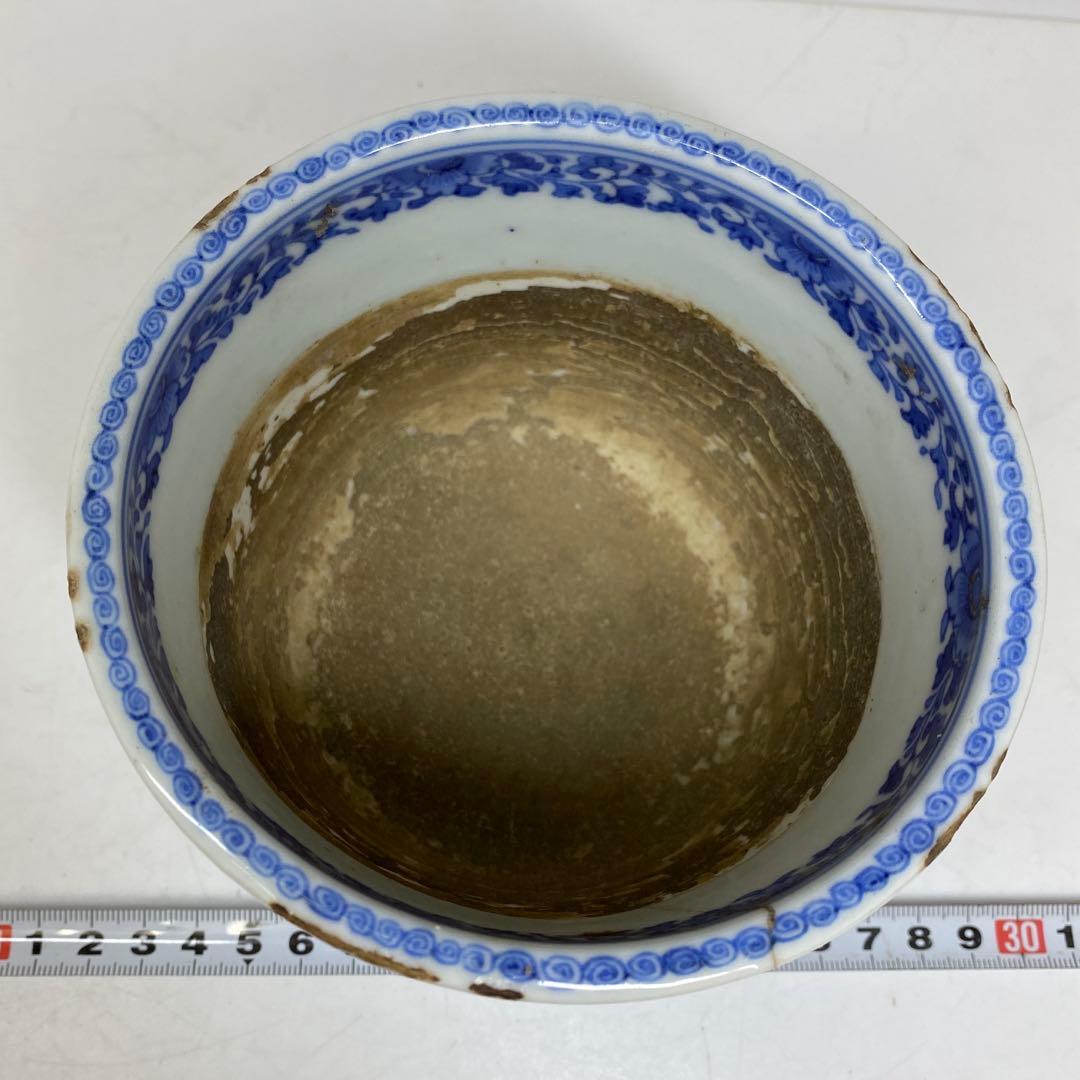 江戸期　極上　染付火入　東さ7-0330①