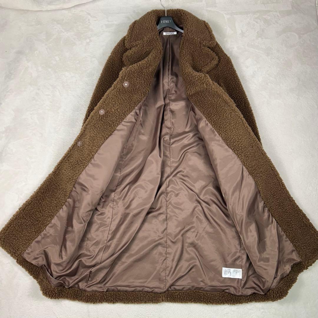 新品タグ付き♡SNIDEL ファーライクボアロングコート テディベア マキシ丈