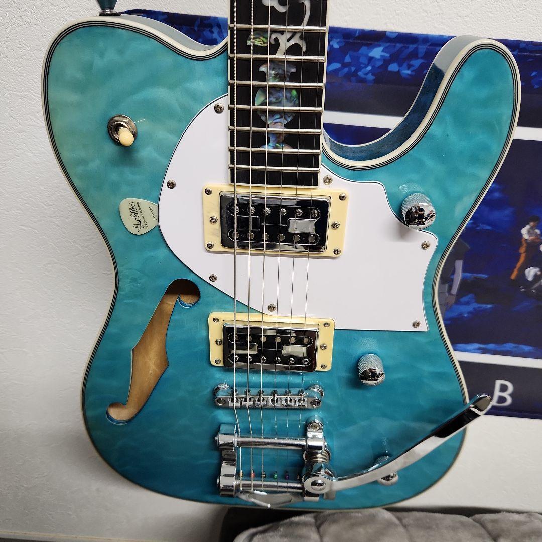 アクアブルー テレキャスタータイプ エレキギター