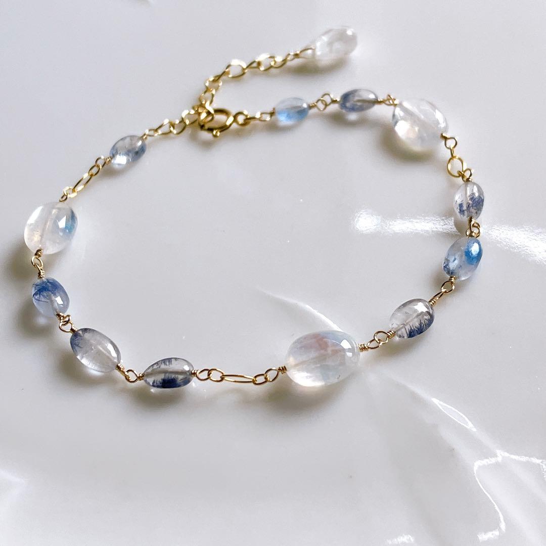 うぐいす◆デュモルチェライトインクォーツ×アンデシンラブラドライトブレス