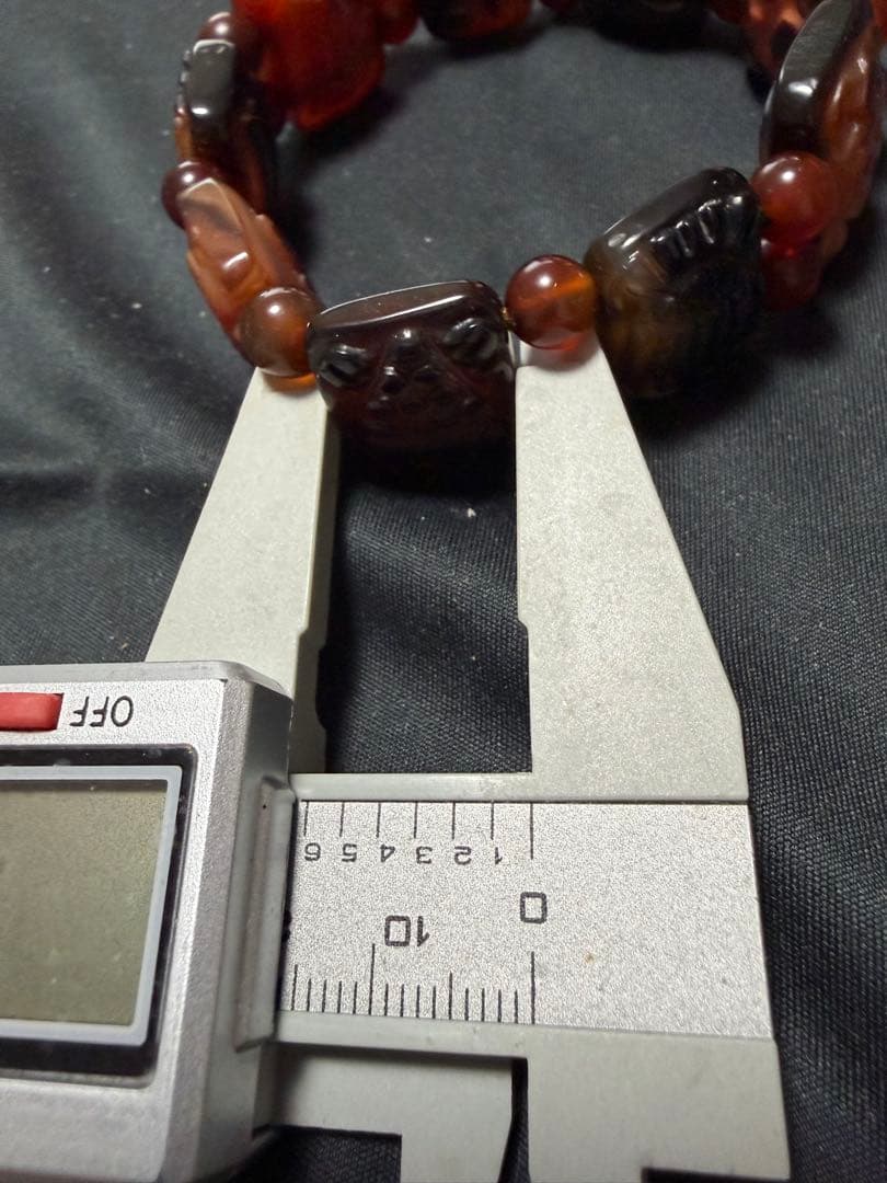 ペー、上肯天珠‼️西蔵老礦紅玉髄八大吉祥財神梵字バングル仏眼梵字セット