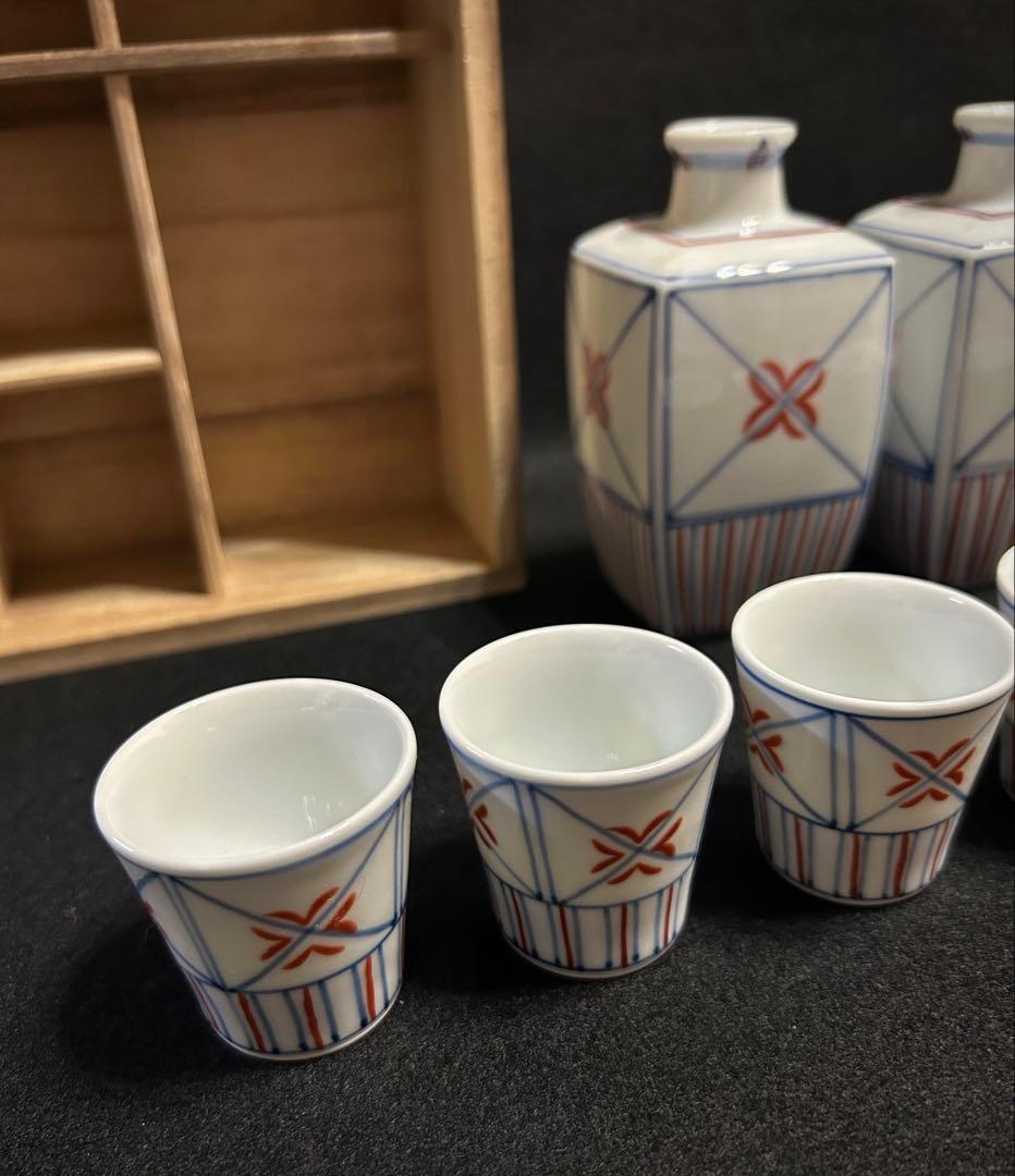 富本憲吉写 酒器揃 色絵 花線文 徳利 猪口 陶芸 富花