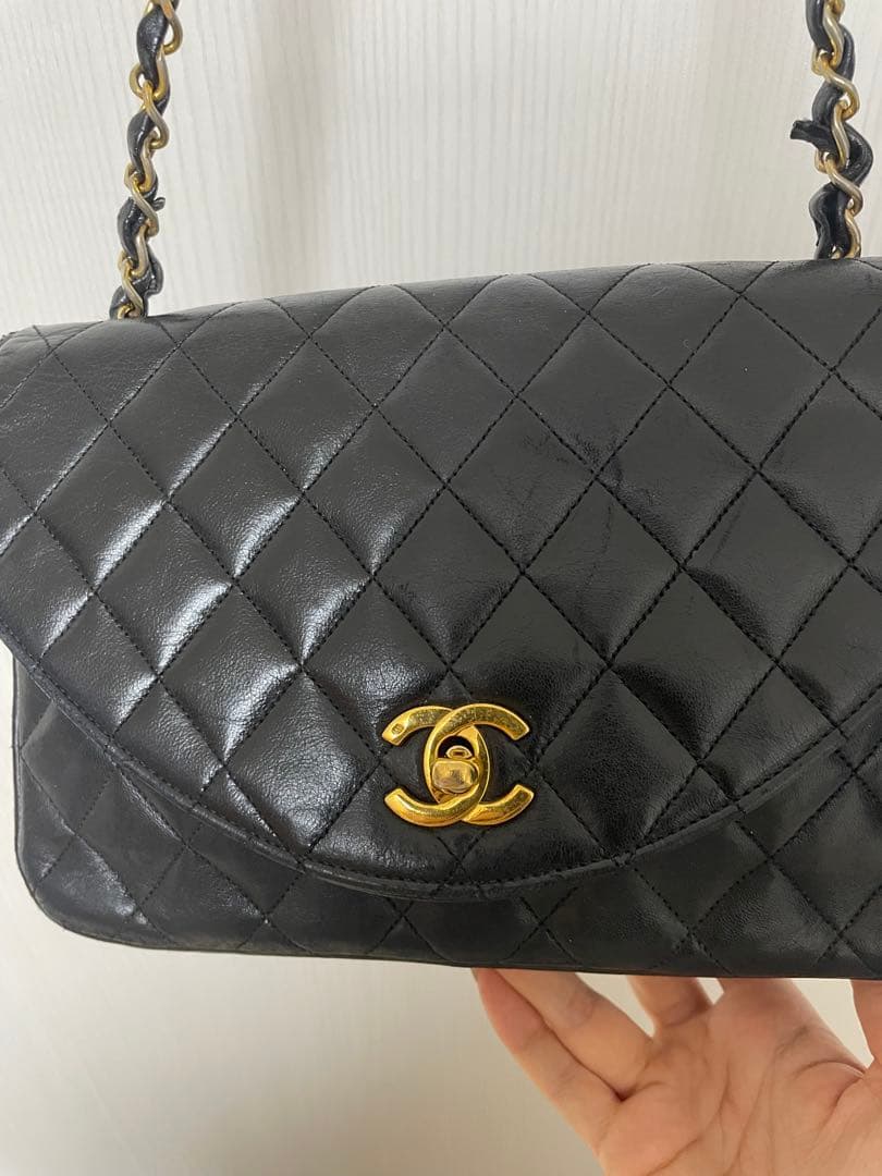 CHANEL 黒 キルティング ショルダーバッグ