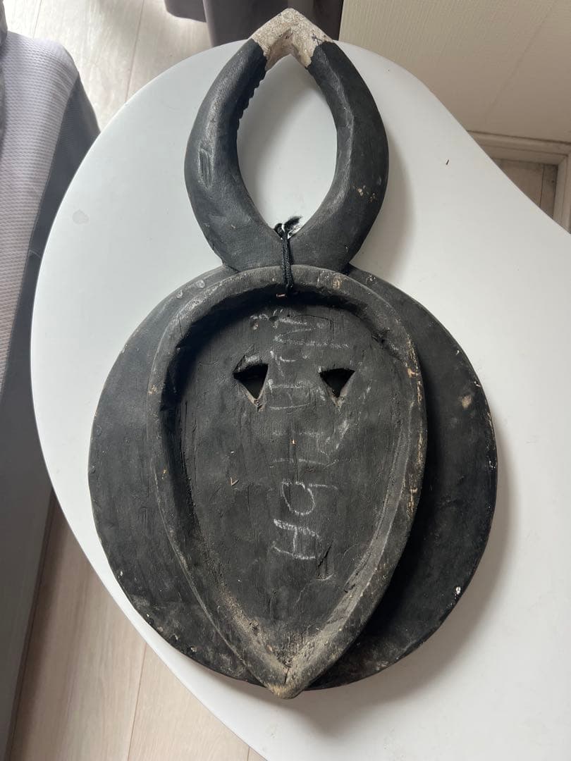 バウレ族 ゴリマスク 赤色 アフリカ仮面 民族美術