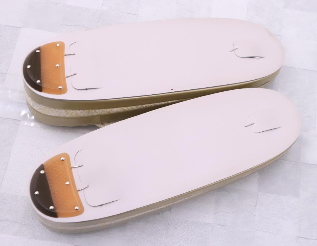 ◇未使用 和装バッグ 草履セット ゴールド系カラー 着物 小物