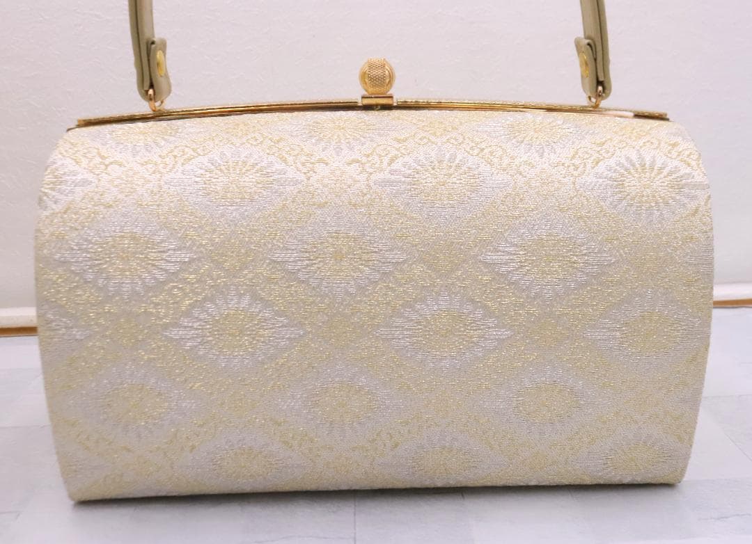 ◇未使用 和装バッグ 草履セット ゴールド系カラー 着物 小物