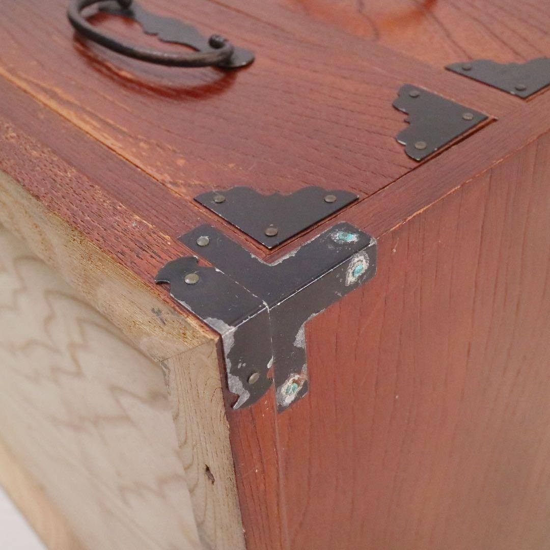 関東火鉢 火鉢 長火鉢 箱火鉢 レトロ 木製 アンティーク 古道具 灰付き