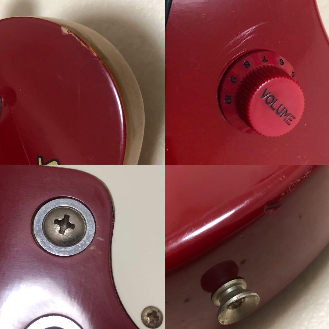 【美品】ZO-3 レッド アンプ内蔵ミニギター ヘッドフォン端子付 ぞうさん