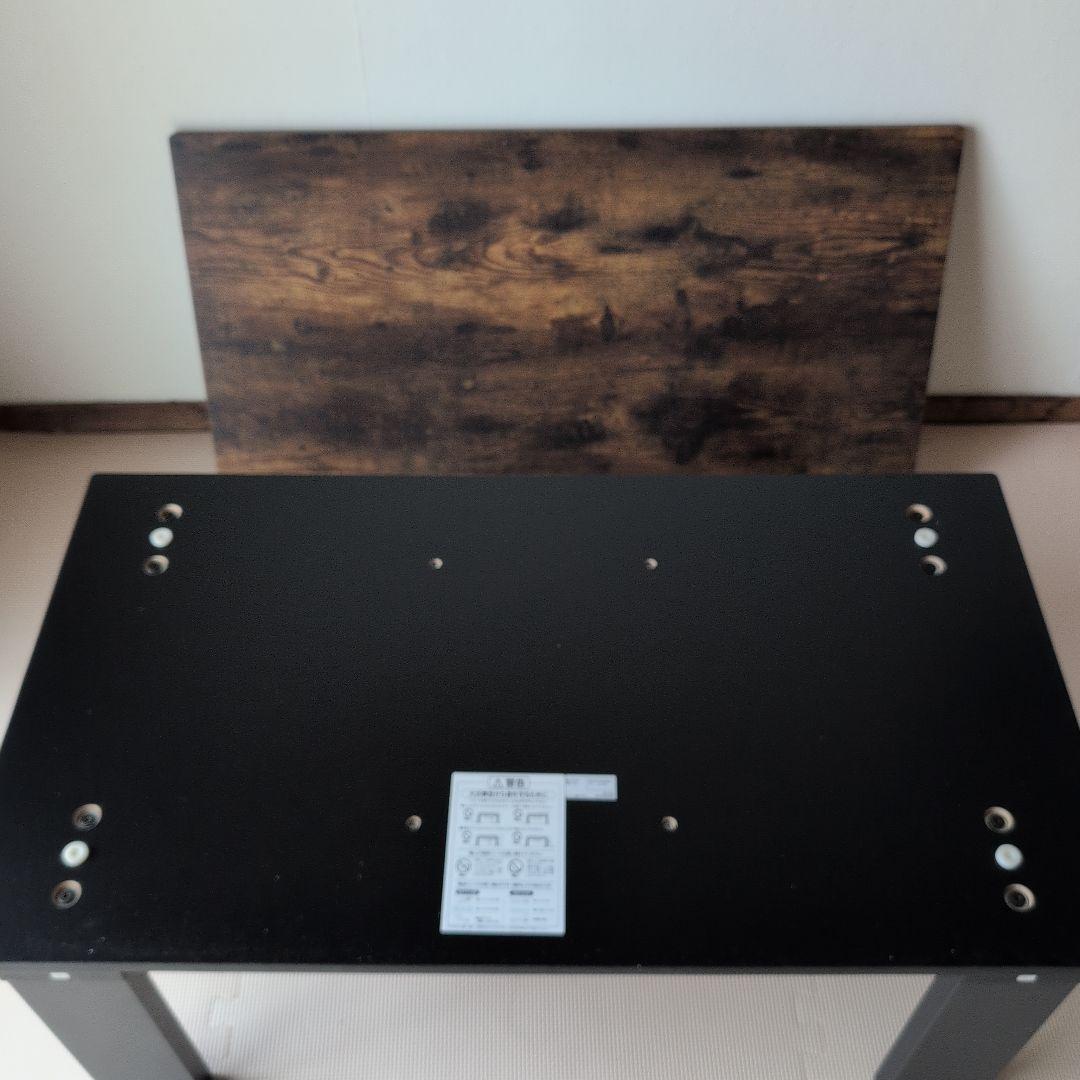 ヴィンテージ風ダークブラウン こたつテーブル ローテーブル 送料込